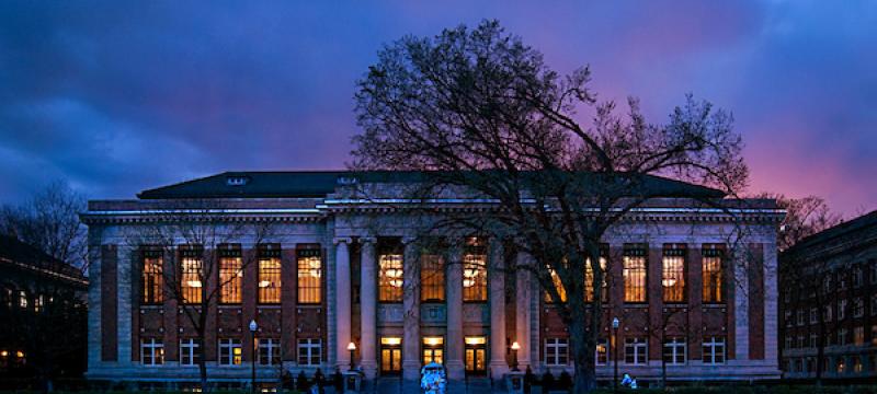 Walter Library Sunset