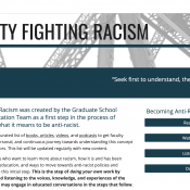 Screenshot of Faculty Fighting Racism site
