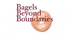 Bagels Beyond Boundaries over a picture of a bagel